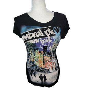 Central Park New York City T-Shirt Size Medium Black Fitted